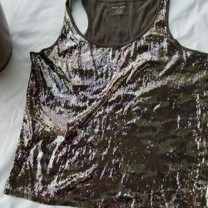 Bling Bling Bling ... Camouflage Sequin Tank Top